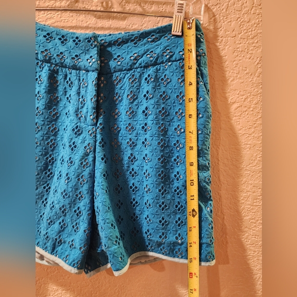 Antonio Melani Leyla Shorts Womens Deep Cerulean Blue Eyelet Lined Size 2 - Picture 2 of 7